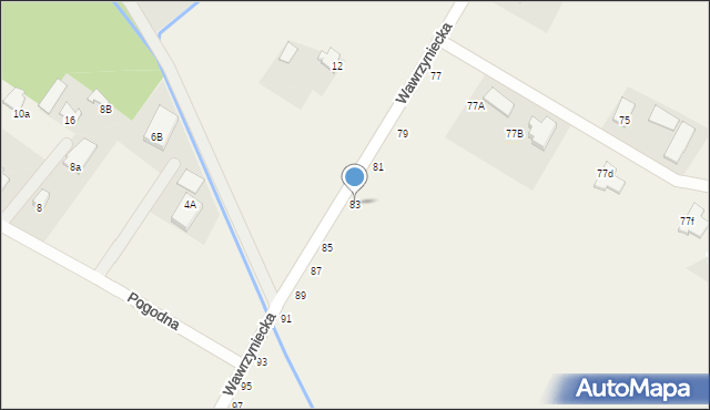 Glinianka, Wawrzyniecka, 83, mapa Glinianka