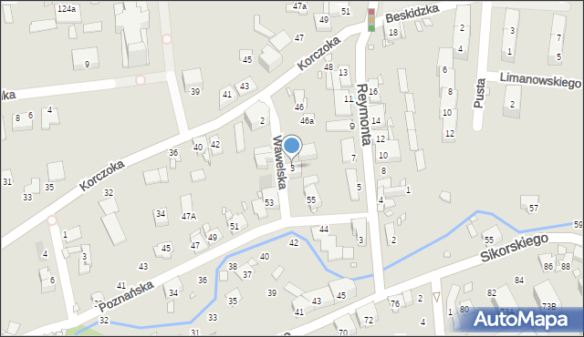 Gliwice, Wawelska, 3, mapa Gliwic