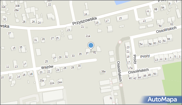 Gliwice, Wazów, 39, mapa Gliwic