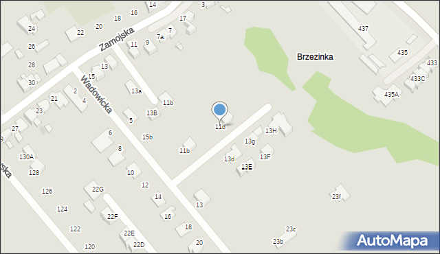 Gliwice, Wadowicka, 11d, mapa Gliwic
