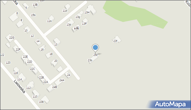 Gliwice, Wadowicka, 23c, mapa Gliwic