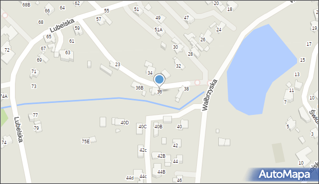 Gliwice, Wałbrzyska, 36, mapa Gliwic