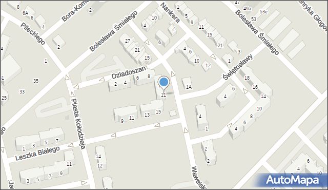 Głogów, Wawelska, 11, mapa Głogów