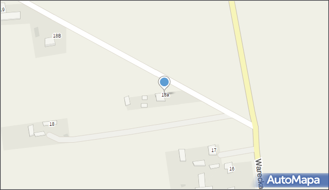Głowaczów, Warecka, 18a, mapa Głowaczów
