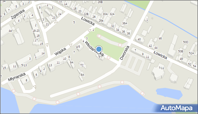 Głowno, Wąska, 3, mapa Głowno
