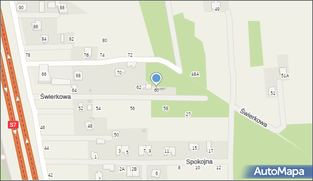 Głuchów, Warszawska, 60, mapa Głuchów