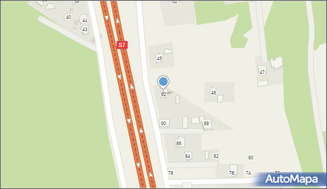 Głuchów, Warszawska, 92, mapa Głuchów