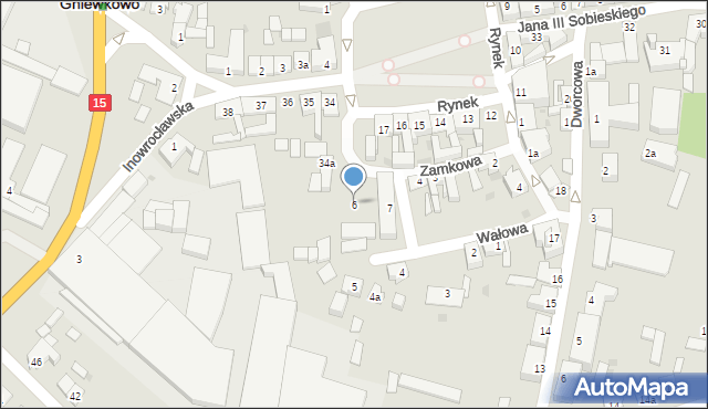 Gniewkowo, Wałowa, 6, mapa Gniewkowo