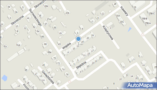 Gniezno, Wąska, 14, mapa Gniezna