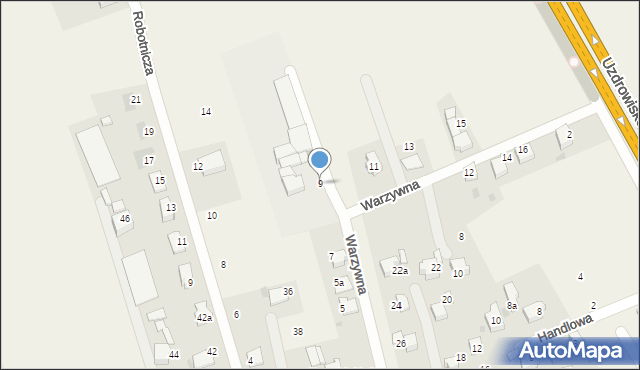 Goczałkowice-Zdrój, Warzywna, 9, mapa Goczałkowice-Zdrój