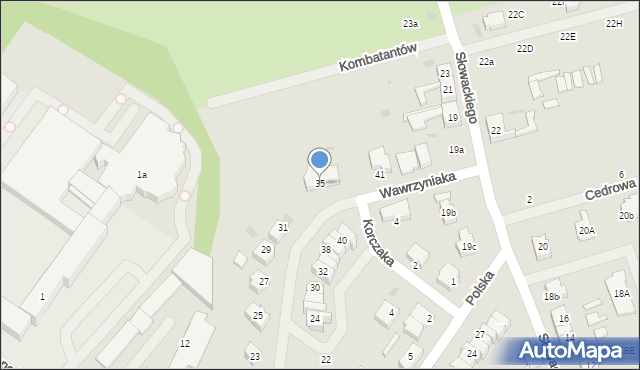 Goleniów, Wawrzyniaka Piotra, ks., 35, mapa Goleniów