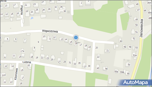 Góra Puławska, Wąwozowa, 16, mapa Góra Puławska