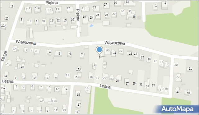 Góra Puławska, Wąwozowa, 9, mapa Góra Puławska