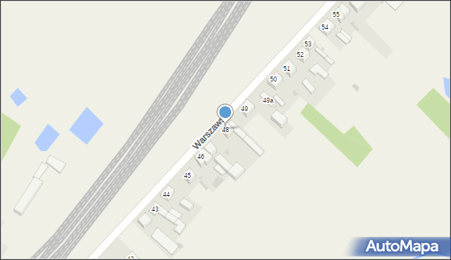 Gorzkowice, Warszawska, 48, mapa Gorzkowice