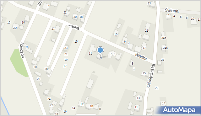 Gorzów, Wąska, 9, mapa Gorzów