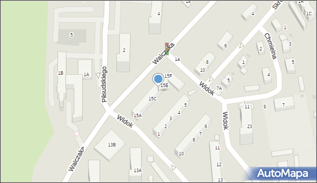 Gorzów Wielkopolski, Walczaka Franciszka, 15D, mapa Gorzów Wielkopolski