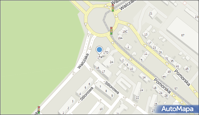 Gorzów Wielkopolski, Walczaka Franciszka, 17A, mapa Gorzów Wielkopolski