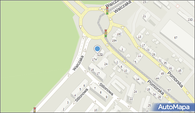 Gorzów Wielkopolski, Walczaka Franciszka, 17C, mapa Gorzów Wielkopolski