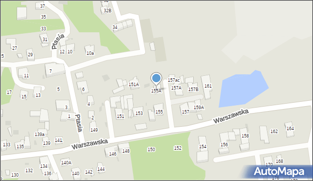 Gorzów Wielkopolski, Warszawska, 155A, mapa Gorzów Wielkopolski