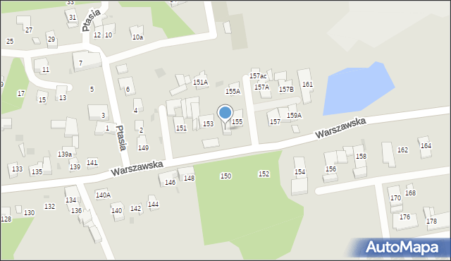 Gorzów Wielkopolski, Warszawska, 155B, mapa Gorzów Wielkopolski