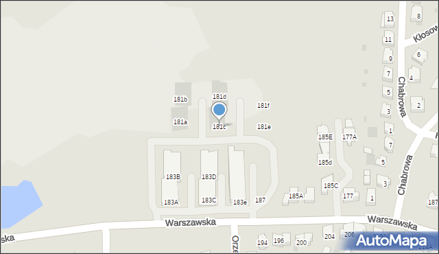 Gorzów Wielkopolski, Warszawska, 181c, mapa Gorzów Wielkopolski