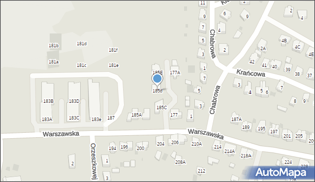 Gorzów Wielkopolski, Warszawska, 185d, mapa Gorzów Wielkopolski