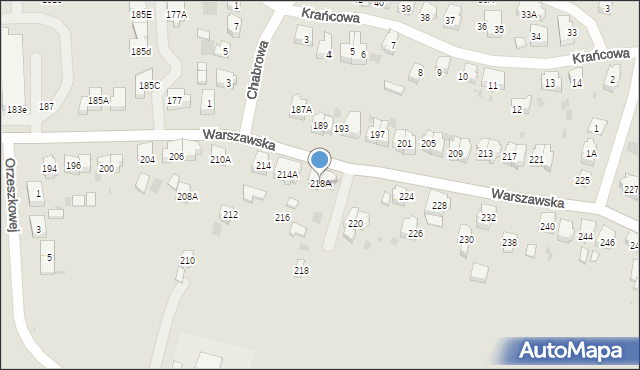 Gorzów Wielkopolski, Warszawska, 218A, mapa Gorzów Wielkopolski