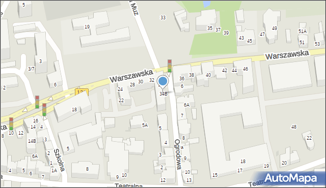 Gorzów Wielkopolski, Warszawska, 34B, mapa Gorzów Wielkopolski