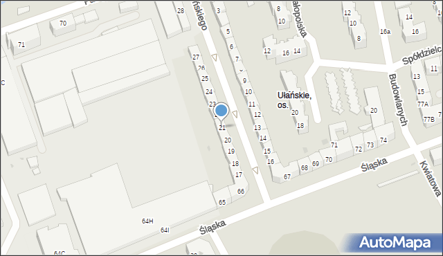 Gorzów Wielkopolski, Waryńskiego Ludwika, 21, mapa Gorzów Wielkopolski