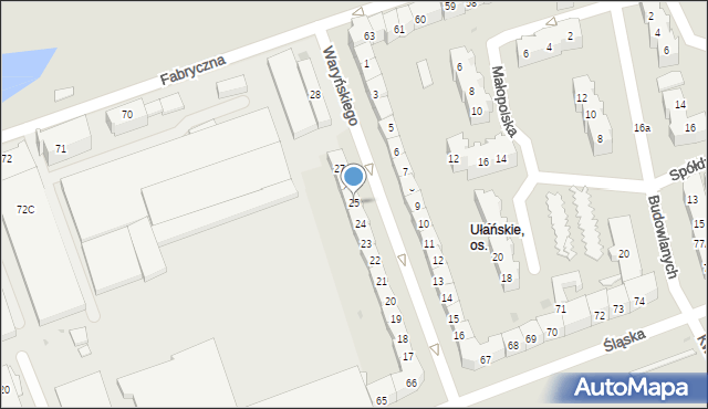 Gorzów Wielkopolski, Waryńskiego Ludwika, 25, mapa Gorzów Wielkopolski