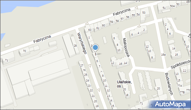 Gorzów Wielkopolski, Waryńskiego Ludwika, 5, mapa Gorzów Wielkopolski