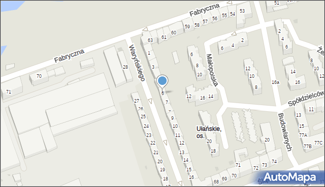 Gorzów Wielkopolski, Waryńskiego Ludwika, 6, mapa Gorzów Wielkopolski