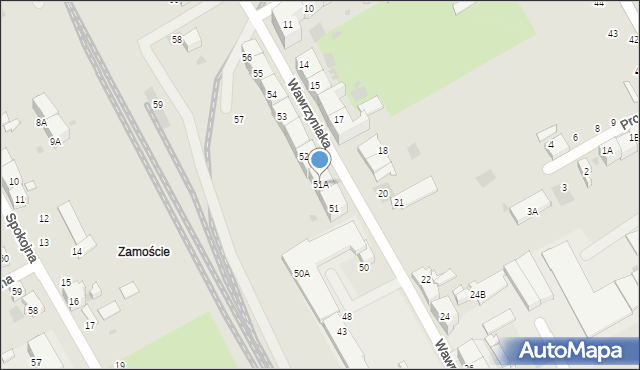 Gorzów Wielkopolski, Wawrzyniaka Piotra, ks., 51A, mapa Gorzów Wielkopolski
