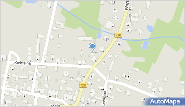 Gowarczów, Warszawska, 11, mapa Gowarczów