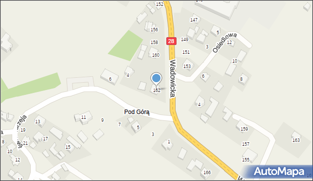 Graboszyce, Wadowicka, 162, mapa Graboszyce