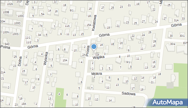 Grabówka, Wąska, 1, mapa Grabówka