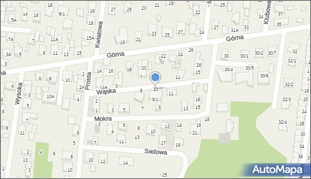 Grabówka, Wąska, 10, mapa Grabówka