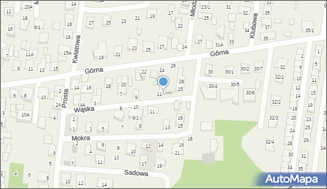 Grabówka, Wąska, 13, mapa Grabówka