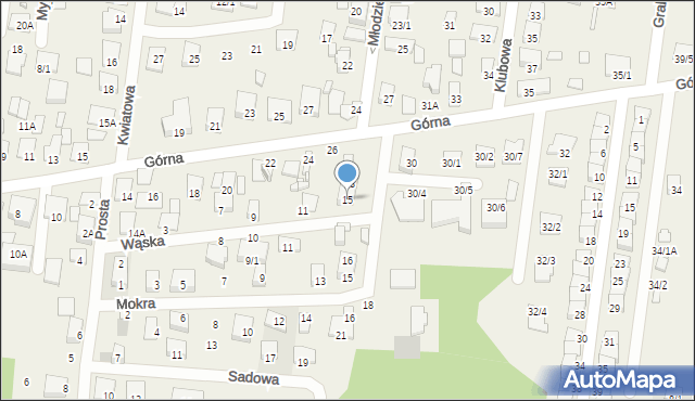 Grabówka, Wąska, 15, mapa Grabówka