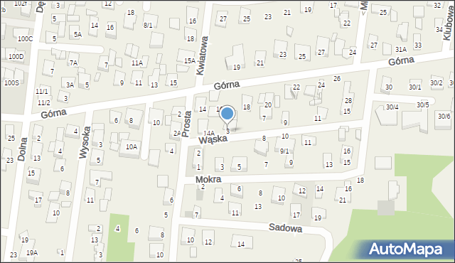 Grabówka, Wąska, 3, mapa Grabówka