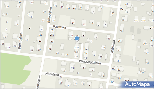 Grabówka, Waszyngtońska, 10/5, mapa Grabówka