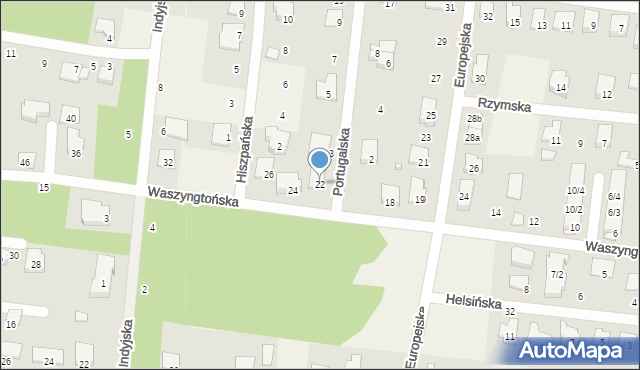 Grabówka, Waszyngtońska, 22, mapa Grabówka
