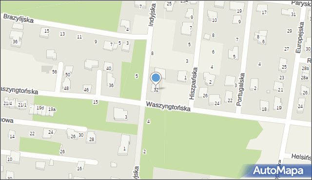 Grabówka, Waszyngtońska, 32, mapa Grabówka