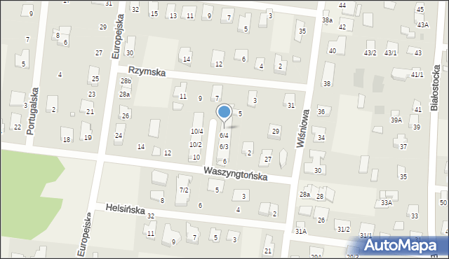 Grabówka, Waszyngtońska, 6/5, mapa Grabówka