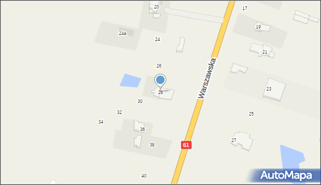 Grabowo, Warszawska, 28, mapa Grabowo