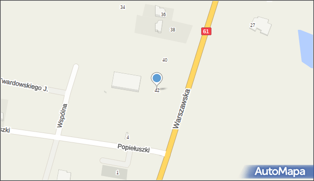 Grabowo, Warszawska, 42, mapa Grabowo