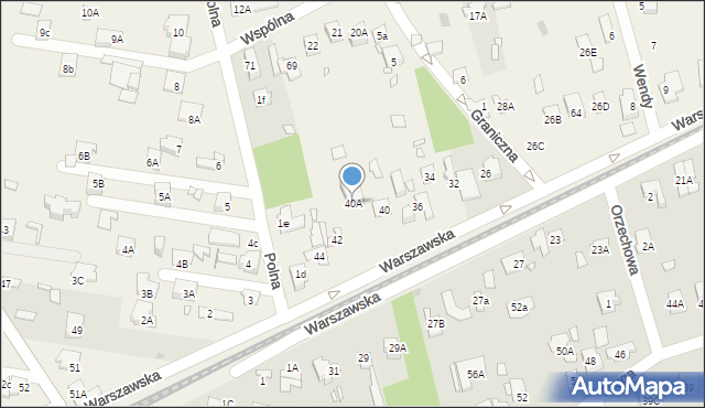 Granica, Warszawska, 40A, mapa Granica