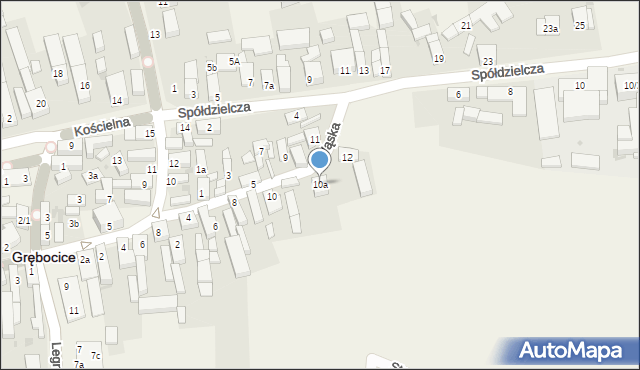 Grębocice, Wąska, 10a, mapa Grębocice