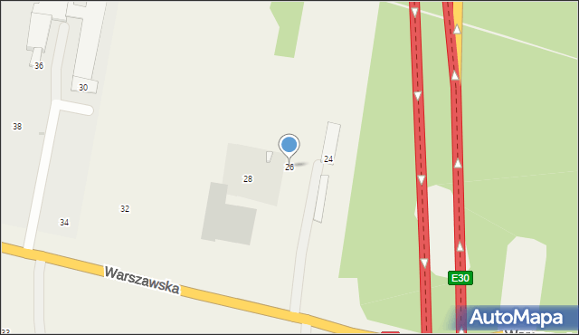 Gręzów, Warszawska, 26, mapa Gręzów