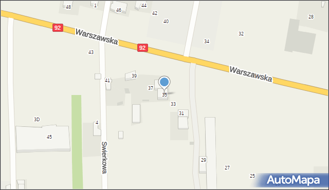 Gręzów, Warszawska, 35, mapa Gręzów